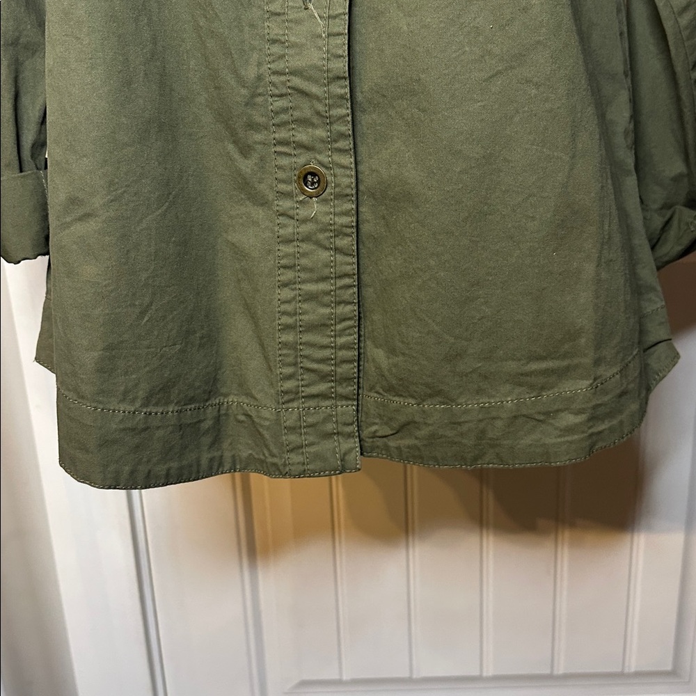 Ashley By 26‎ International Size Large Olive Green Army Utility Jacket - Picture 6 of 10